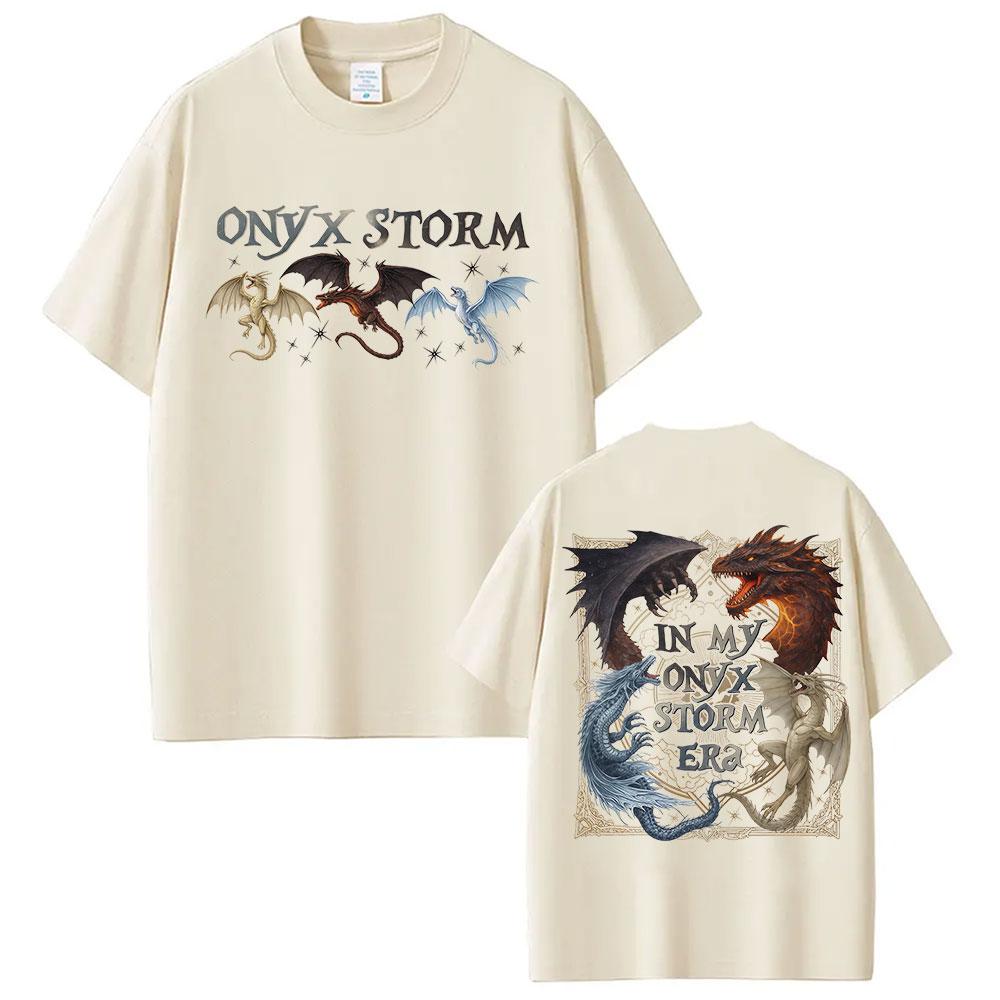 In My Onyx Storm Era 2 Fantasy Novel Dragon Rider T Shirt Basgiath War College Fourth Wing VIntage Fashion Unisex Women TShirts