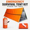 Notfall-Überlebenszelt-Set, 2-Personen-PE-Rohr-Schutz mit Premium-Tasche, Seil, Pfeife & Karabiner für Camping, Wandern, Auto