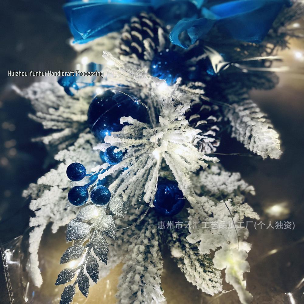Yunhui Christmas Stair and Door Hanging Wreath - Festive Mantle and Staircase Decoration with Simulated Flowers