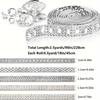 Self-Adhesive Sparkling Resin Diamond Color Ribbon, Totaling 2.5 Yards, Suitable for Crafts, Phone Gifts, Wedding, And Party Decorations