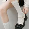 Simple Pearl Knee High Socks Cotton Calf Socks Sweet Knee High Stockings Lolitas Princess Socks for Womens Girls Gifts