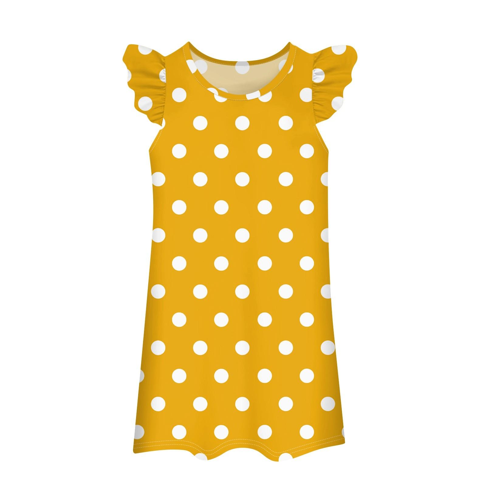 

Детское платье, юбка с летающими рукавами, повседневное платье с принтом 90 жёлтый