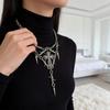 Minimalist Geometric Cross Pendant Necklace For Women With Alloy Chain Summer