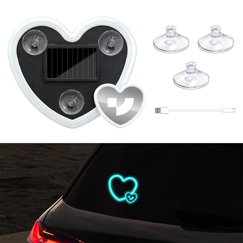Solar Heart Light for Ji Yue & Robo X Cars - Wireless Decorative Car Atmosphere Light