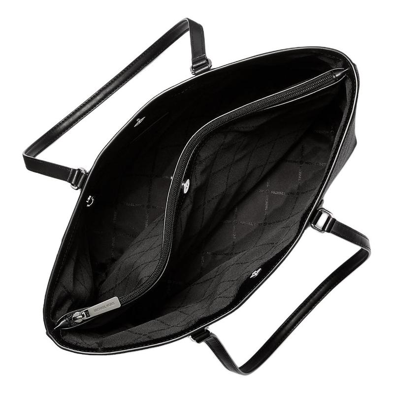 MICHAEL KORS Sheila Sheila logo printed snap fastening coated canvas shoulder bag large women's black