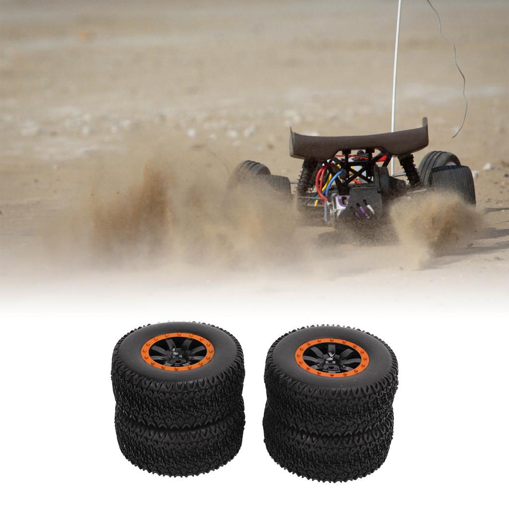 4pcs Short Course Truck Tires 12mm Hex RC Short Course Truck Rubber Wheel for   Slash for HPI