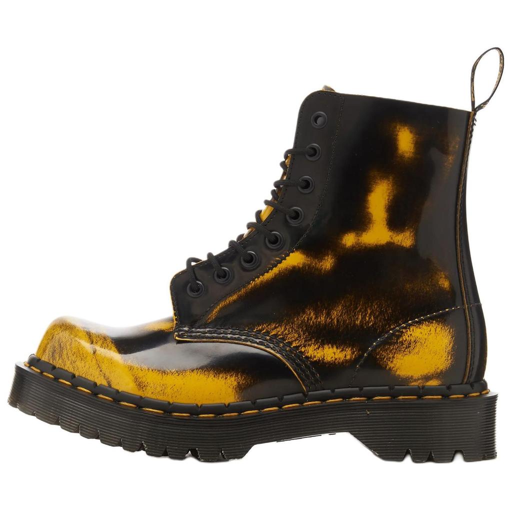 Dr. Martens 1460 Pascal Bex Fashion Comfortable Versatile Short Boots Unisex Boots Black Yellow 31862005