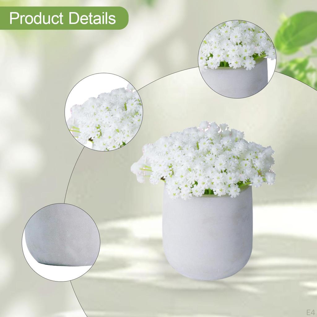 Gypsophila Artificial Flowers Bonsai Table Centerpiece Desktop Ornament Small Fake Plant