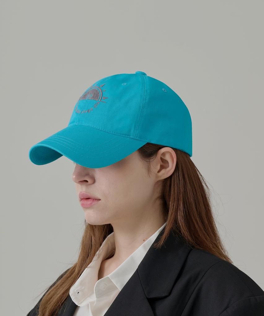 Seuteijial Signature Sun Logo Washed Ball Cap [Aqua]