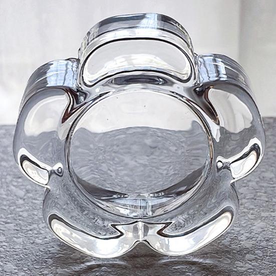Bedroom Candle Holder Glass Flower Tealight Holder, Plum Blossom Heat Resistant for Home Party Decor, Wedding Table Centerpiece Ambient Light