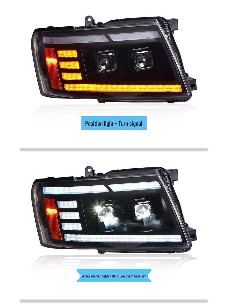 LED Projector Headlight Assembly with Flowing Turn Signal for Patrol Y61 (05-22 Models)