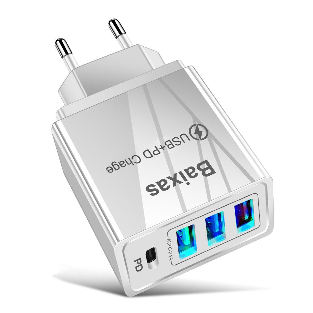 Universal 4-Port USB Travel Charger 5V/2.4A Fast Charging Adapter - AU/EU/UK/US Plug