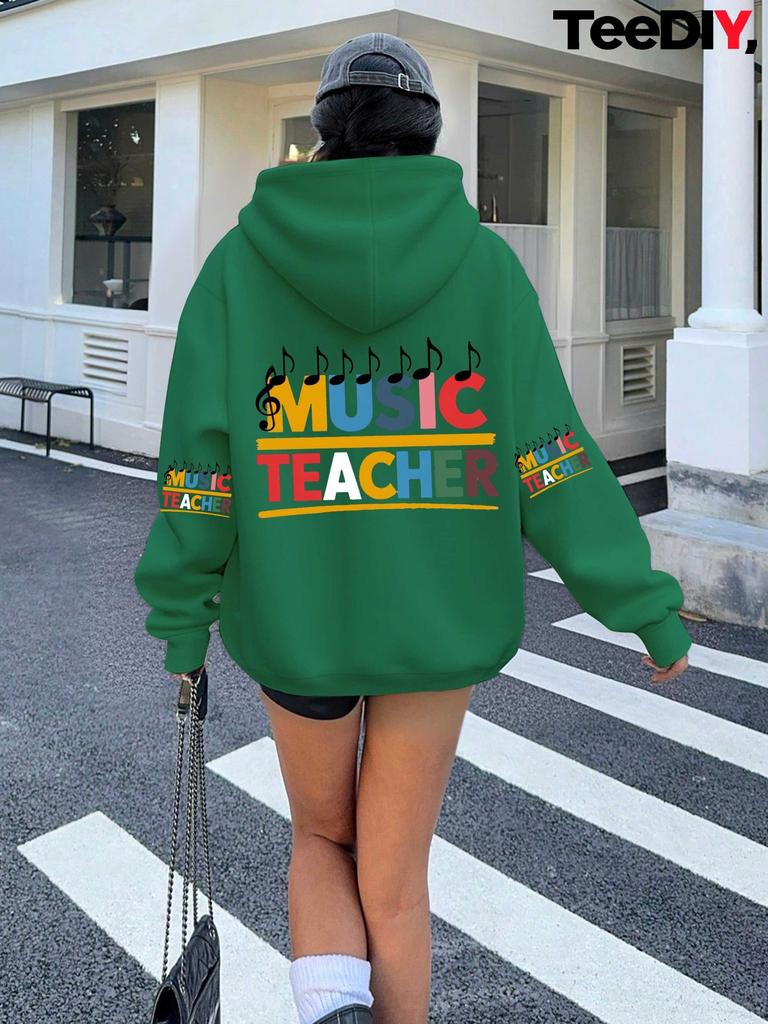 Music Teacher Playful Parchment Women's Hoodies