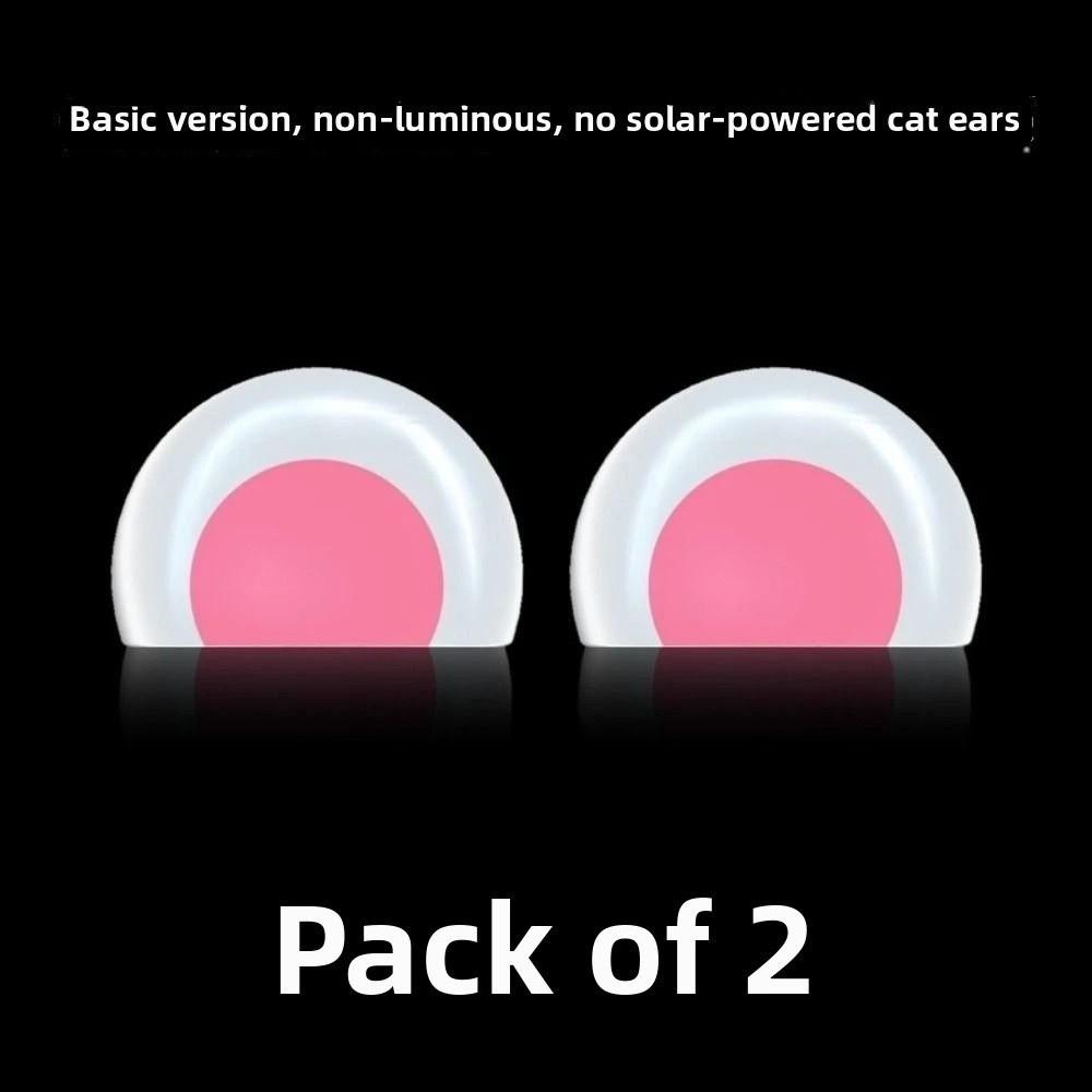 1 Pair 3D Sensor Lights Car Cat Ears Solar Energy Car Exterior Ornaments Car Roof No Lights-B