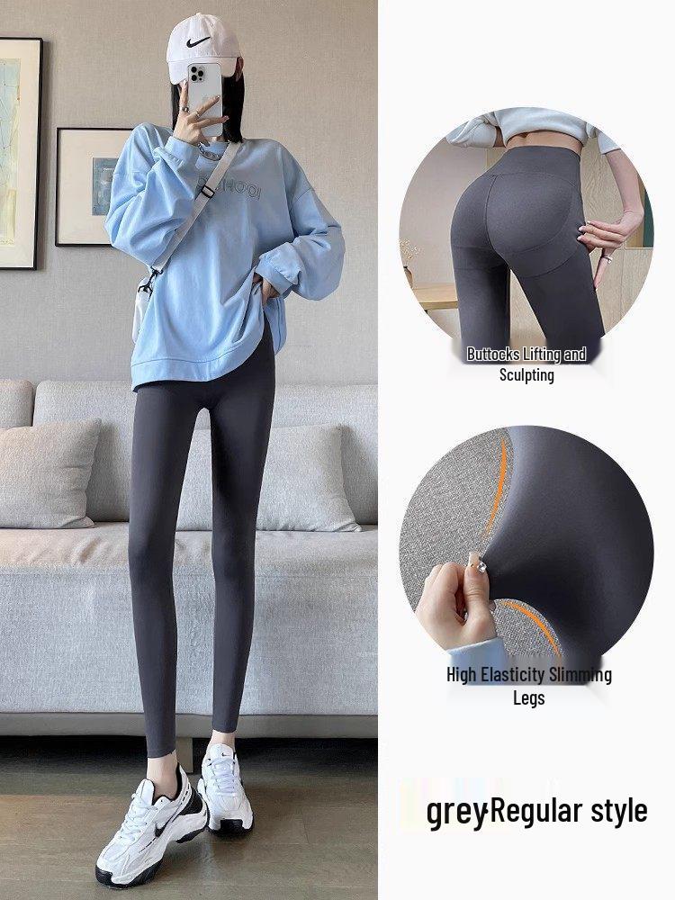 

Women s High-Waisted Black Yoga Pants - Winter 2026 Style, Elastic, Velvet-Enhanced, Plus Size, Thick Base Layer S (80-95 lbs)