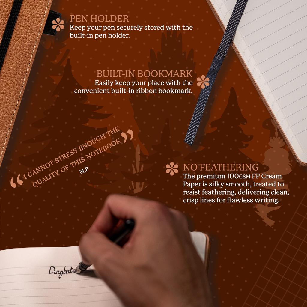 Wild Animals Oversized Dotted Notebook A4 Hardcover PU Leather Journal Ideal for and Business with Elastic Pen and Bookmark Dingbats - - - Work,