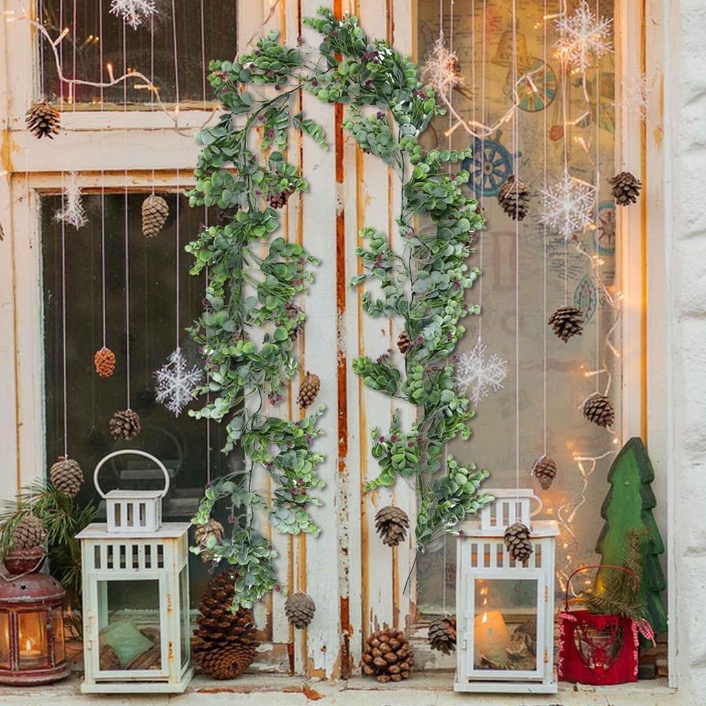 Green Vines Decorations Adjustable Garland Decor 5.9inch Holiday Indoor Mantle Decor For Family Home Indoor Outdoor Farmhouse