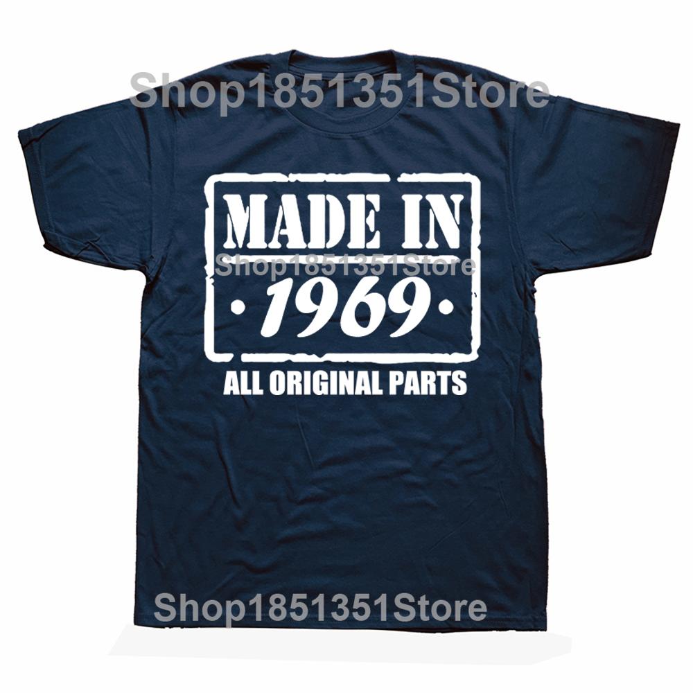 New Men Novelty Awesome Made In 1969 T Shirt Oversize Printed Casual Tee shirt Casual Short Sleeve Vintage Couples TShirt