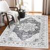Bohemian Vintage Area Rug Machine Washable Carpet Non-Slip Living Room Floor Throw Rug for Bedroom Dining Room Kids Playroom Mat