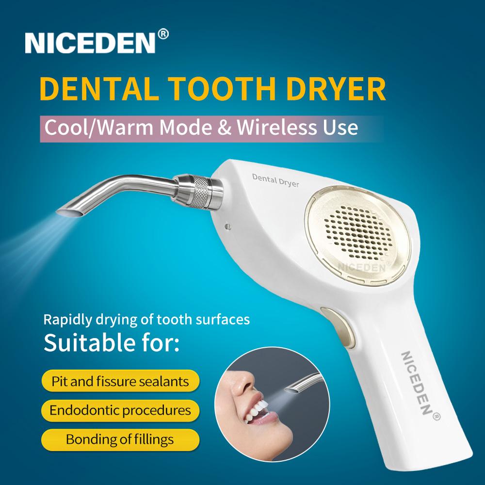 NICEDEN Dental Air Dryer Unit Rechargeable Portable Blower for Oral Care