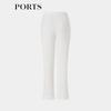 PORTS Women's Milk White Cropped Trousers