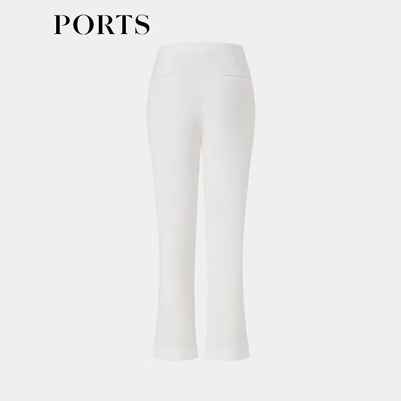 PORTS Women's Milk White Cropped Trousers