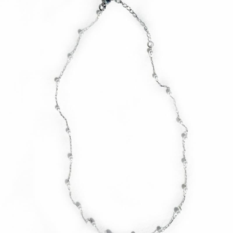 

SORRY TOO MUCH LOVE Chain Pearl Mix Necklace_Ivory 40cm