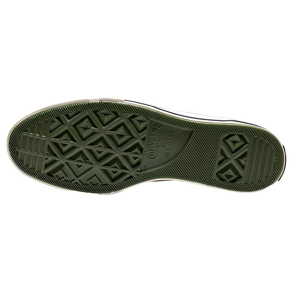 Converse Undefeated x Chuck 70 Mid Pergament Gressløk Unisex Sneakers Krem Insignia-blå A00670C