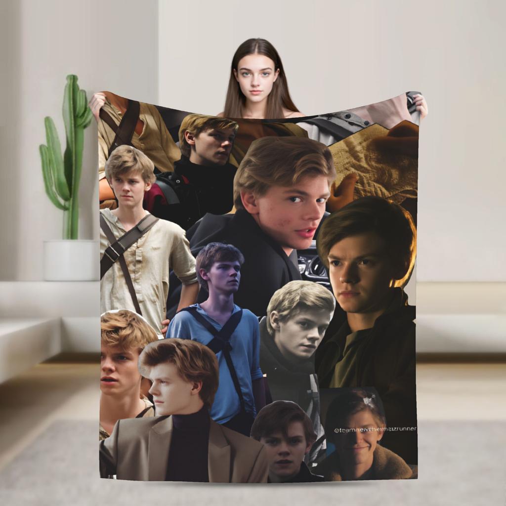 Newt X Thomas Flannel Blanket The Maze Runner  Movie Warm Soft Throw Blanket for Bedroom Picnic Fashion Bedspread Sofa Bed Cover