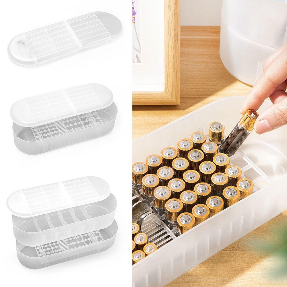 

Полупрозрачный ящик для хранения батарей Жесткий пластиковый чехол для хранения батарей AA AAA Чехол-держатель