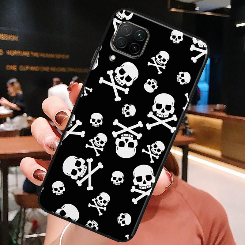 Skull Gothic Creepy Pastel Goth For Huawei Honor X8a X7a X9a X8 50 70 90 Lite Magic5 Pro P20 P30 P40 P50 P60 Nova 9 5T Case