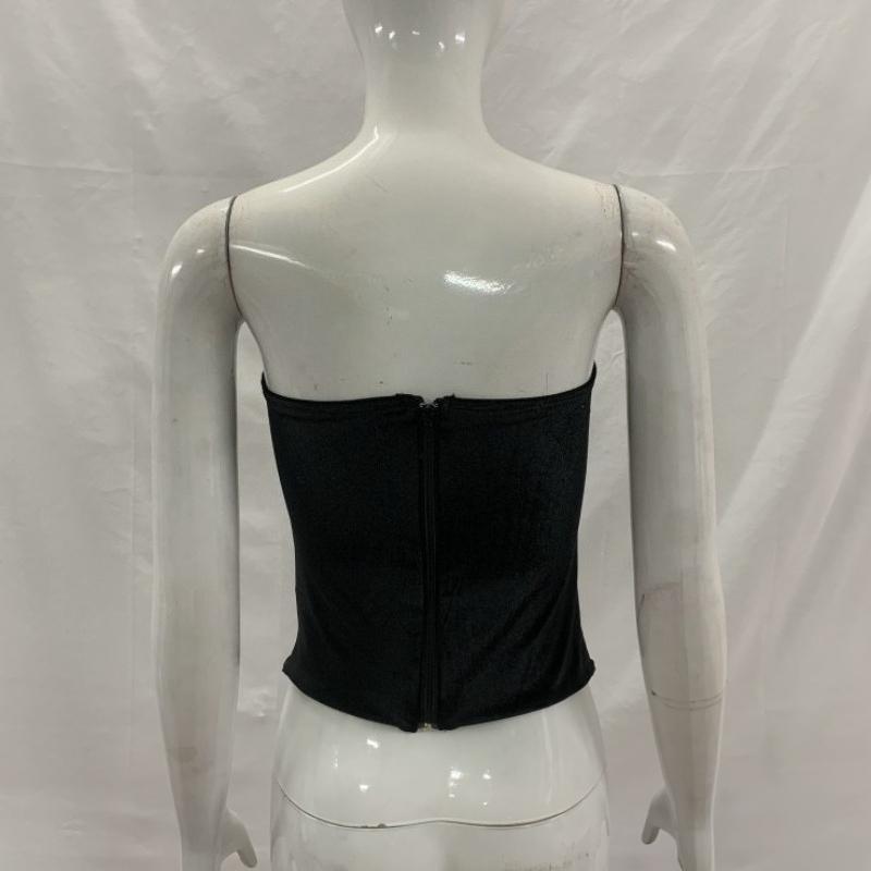 European and American sexy summer trend solid color personality V-neck backless slim fit women's vest