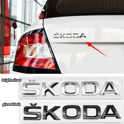 3D Car Stickers Lettering Rear Trunk Emblem Badge Decals For Yeti VRIS Octavia A5 Karoq Kamiq Fabia Kodiaq Rapid Superb