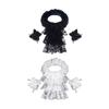 Halloween Retro Victorian Lace Jabot Collar and Cuffs Set Colonial Lace Collar Detachable Faux Sleeve Costume Accessory