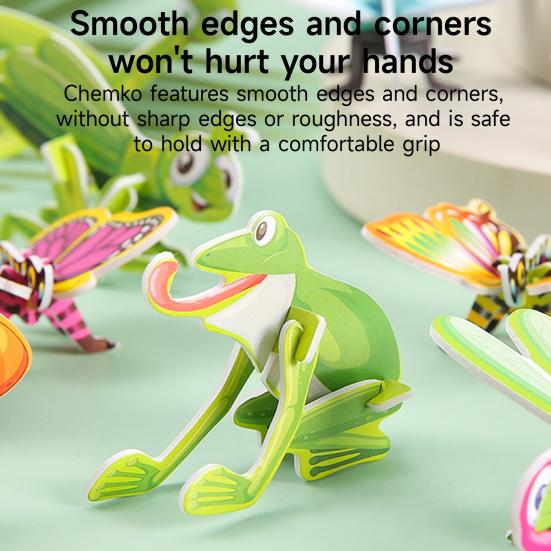 30Pcs DIY 3D Puzzle Set Insect Dinosaur Animal Letter Puzzle Assembly Activity Game Kids Educational Jigsaw Toy Classroom Prizes Party Favors