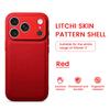 Plain Lychee Pattern Sense Large Window Phone Case For For Iphone 17 Air 16 1 14 Plus 13 Pro Max Advanced Shockproof Cover