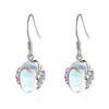 Fashion  Cat's Eye Earrings Drip Glaze Teardrop Diamond Glass Earrings Alloy Stud Earrings