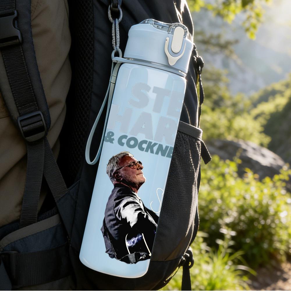 1PC Steve Harley Rock Singer Vintage Print 750ml Portable Sports Water Bottle Leakproof Gym Outdoor Travel Drink Cup