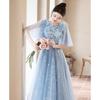 Elegant 2026 Blue Fairy Evening Gown - New Luxury French-Inspired Long Banquet Dress