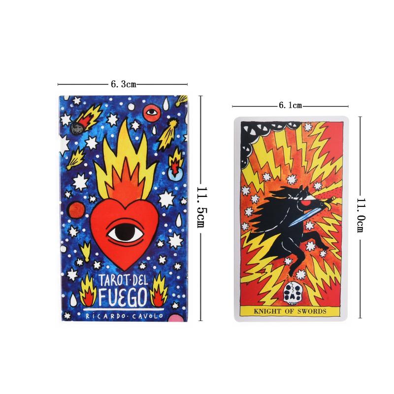 78 Sheets Tarot Del Fuego Tarot Cards English Deck Board Cards Family Board Game Playing Game Cards