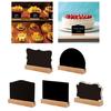 10Pcs Double Sided Blackboard Signs Small Tabletop Chalkboard Signs with Wood Stand Buffet Food Label Signs for Wedding