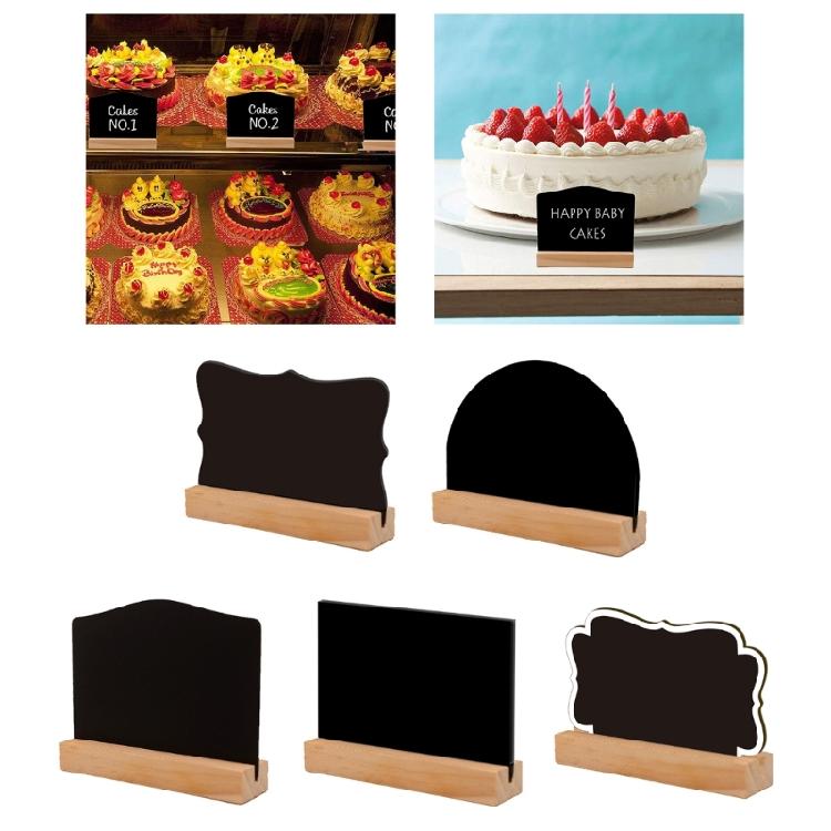 10Pcs Double Sided Blackboard Signs Small Tabletop Chalkboard Signs with Wood Stand Buffet Food Label Signs for Wedding