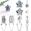 New Beautiful Copper Blue Starry Sky Collection Pendant Compatible With Authentic Do It Yourself Bracelets Necklaces Fashion Accessories Gift
