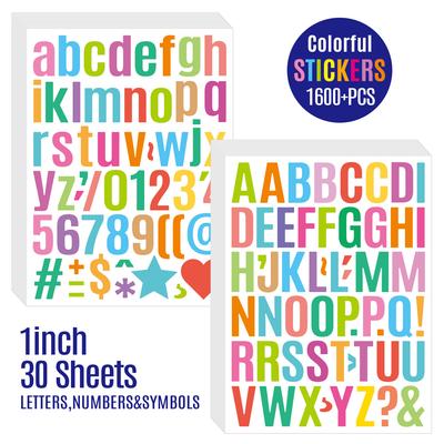 1-inch Letter Sticker Bold Body Bright Film Vinyl Vinyl Self-adhesive Mobile Phone Computer DIY Letter Sticker