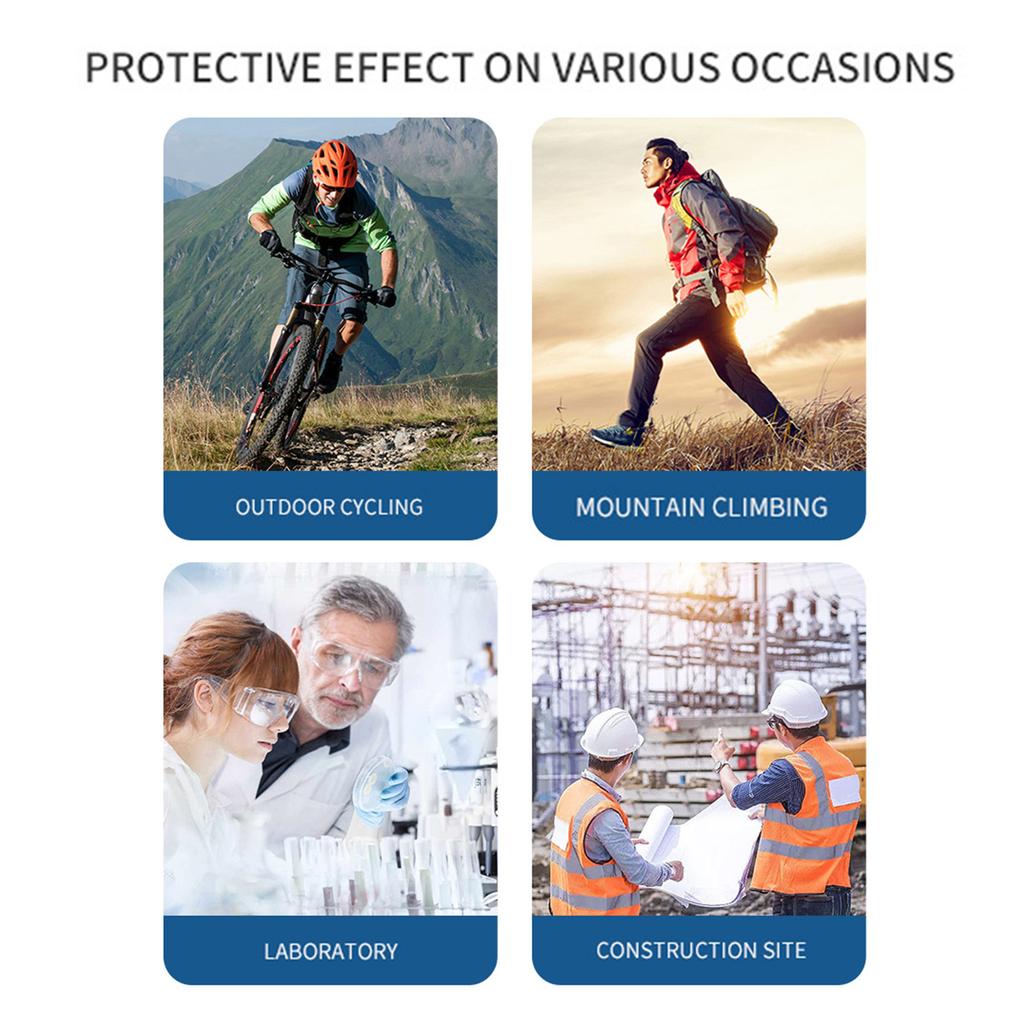 Schutzbrille Staubdicht Schützende Augenbekleidung Transparente Linse Bequem zum Arbeiten Betrachten Schwarzer Rahmen Transparente Linse