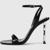 Sexy Black Heels Women Summer Open Toe Round Toe Designer Sandals Luxury Banquet Elegant Naked Strap Party Pumps Sandalias Mujer