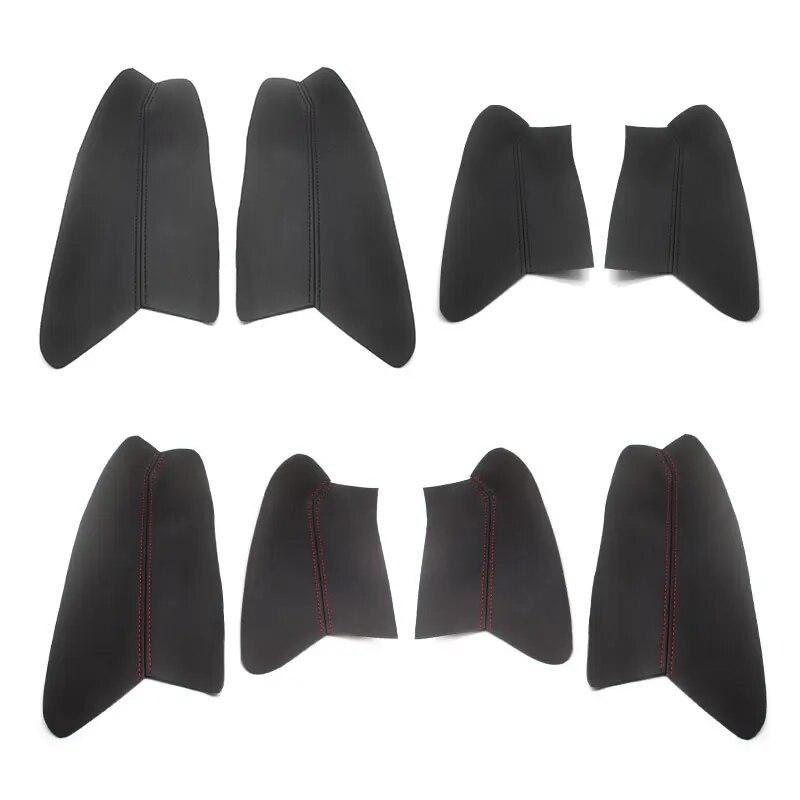 4pcs Microfiber Leather Door Panel Cover For Ford Focus  Car Interior Door Armrest Panel Skin Cover Trim