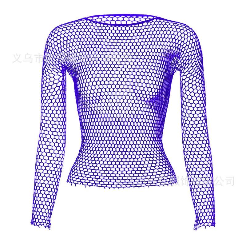 Sex underwear sexy sexy long-sleeved hip leakage skirt hollow mesh