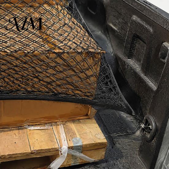 Selbstfahrertour Ausrüstungs-LKW Ladeflächennetz, Bett-Organizer Dehnbares Elastisches Netz Pickup mit 4 Haken für Ladefläche, SUV Kofferraum Offroad Zubehör
