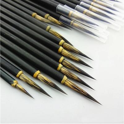 3Pcs Copper Head Hook Line Paint Brush Watercolor Brush Chinese Calligraphy Artist Stationary Oil Painting Brush Art Supplies